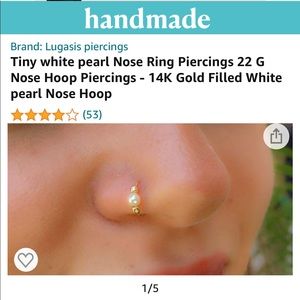 22g Pearl Nose Ring